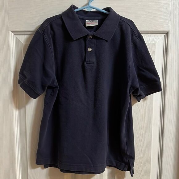 Hanna Anderson 140 (size 10) boys blue polo. - Picture 1 of 3